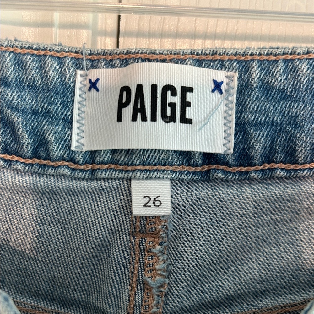 PAIGE Women's Light Blue Straight Leg Jeans - Sarah Slim